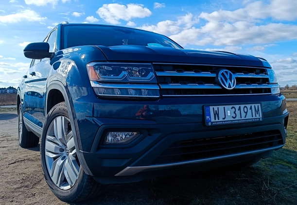 Volkswagen Atlas cena 124900 przebieg: 59000, rok produkcji 2019 z Warszawa małe 172